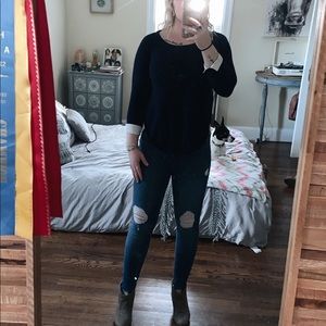 New York & Company Preppy Sweater Vest Top